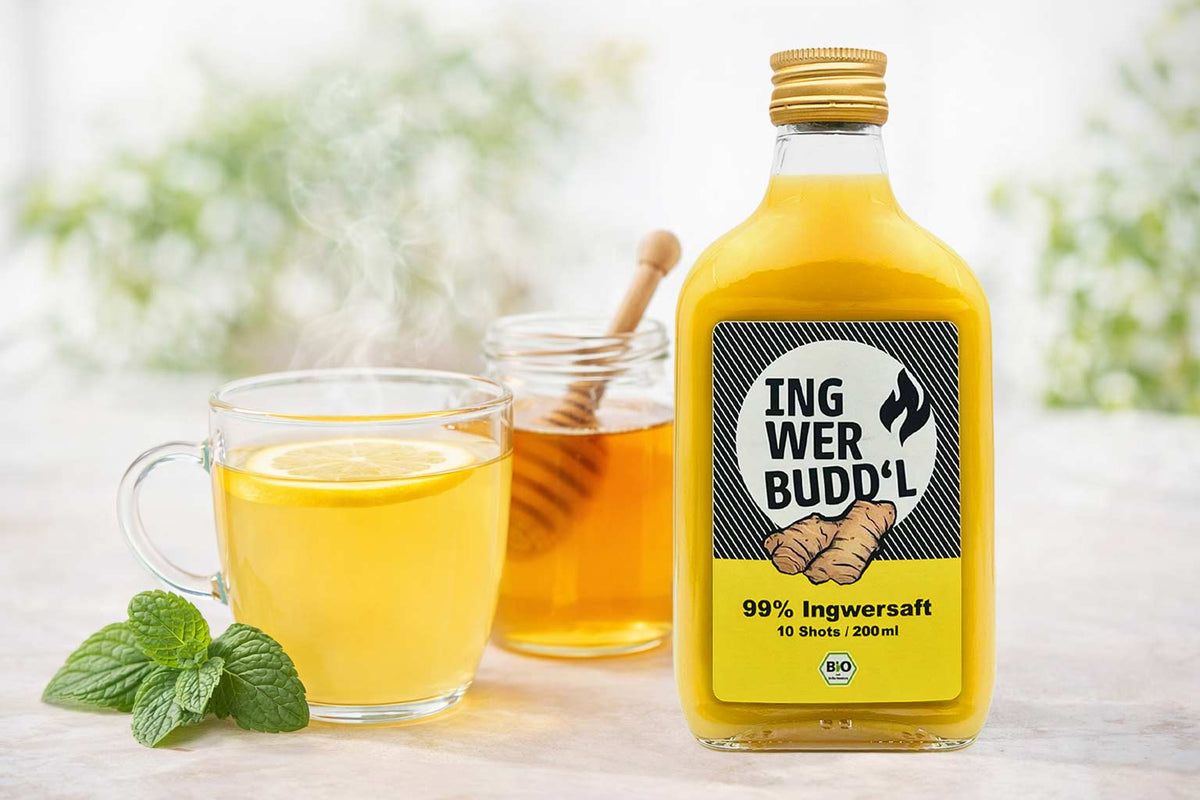 Ingwertee mit 99% Ingwersaft – einfach & intensiv