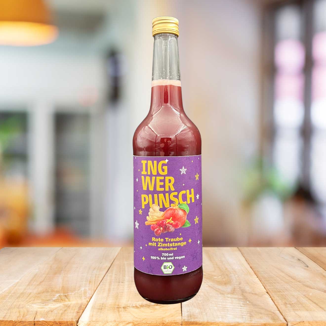 BIO Ingwer Punsch Rote Traube mit echter Zimtstange alkoholfrei