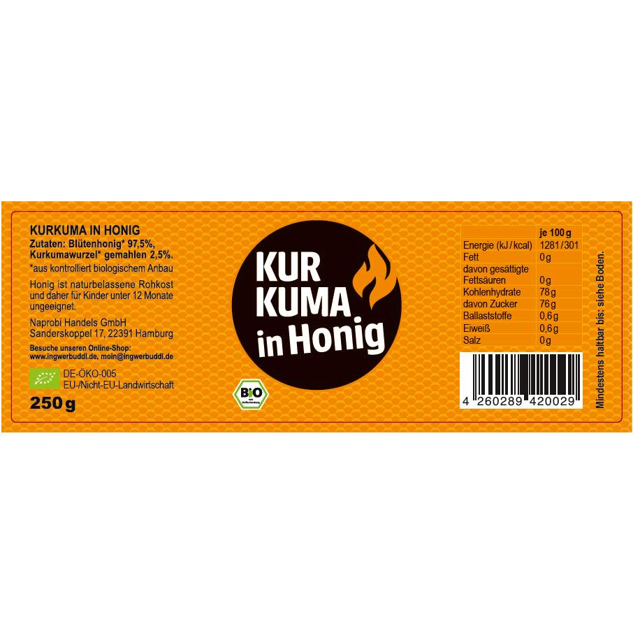 Kurkuma in Honig Bio