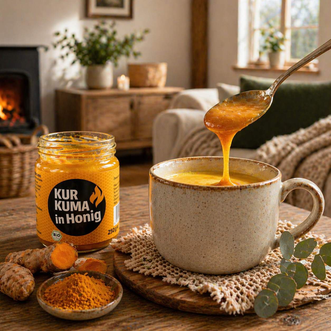 Kurkuma in Honig Bio