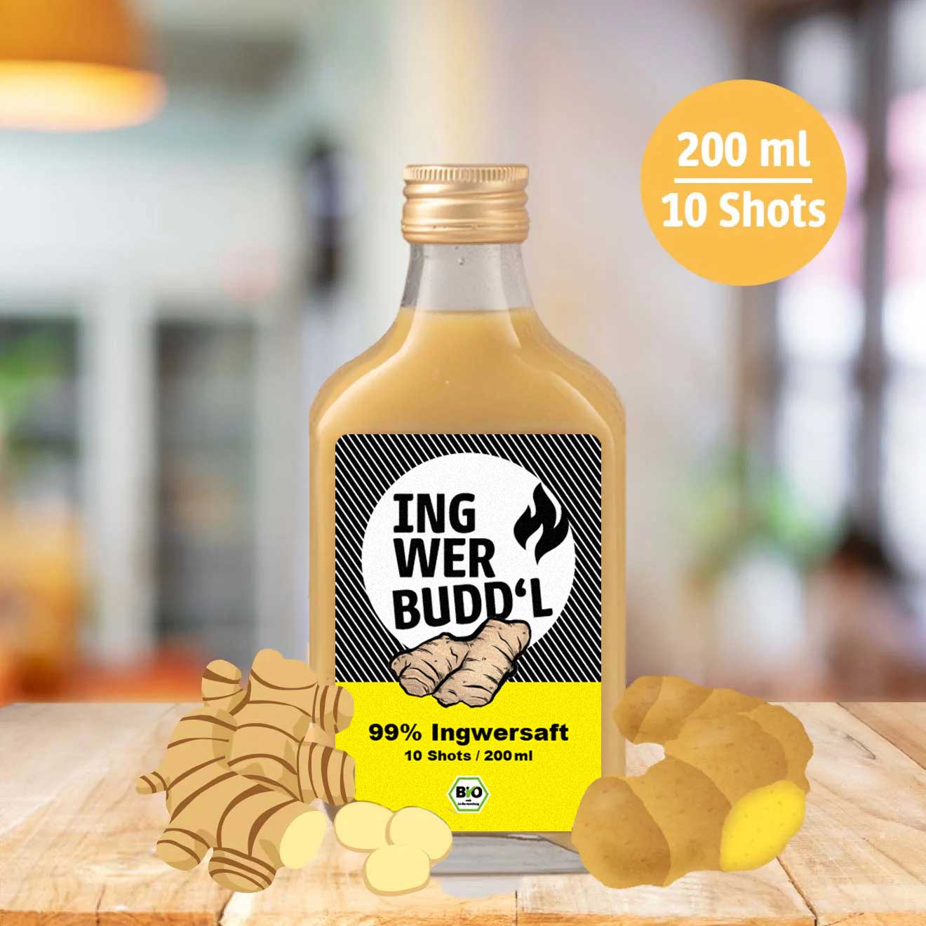 99 % Ingwersaft pur (Bio Direktsaft)