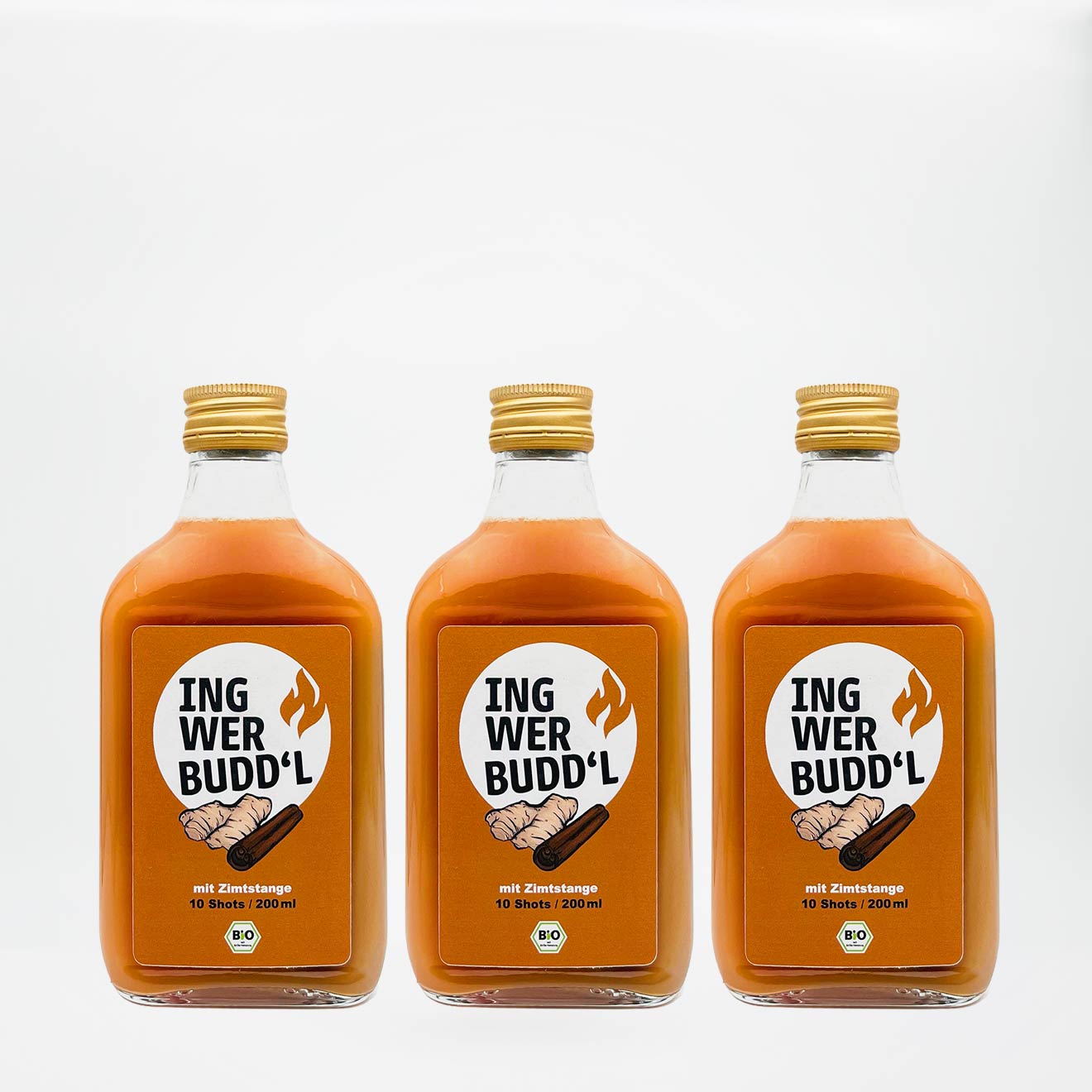 Ingwer Shot mit echter Zimtstange