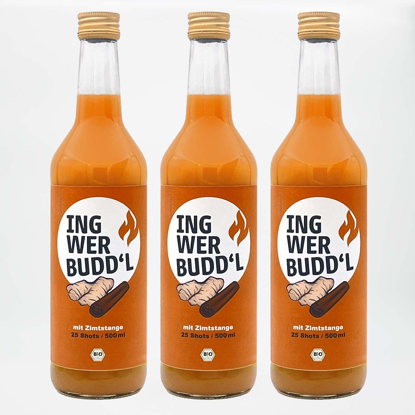 Ingwer Shot mit echter Zimtstange